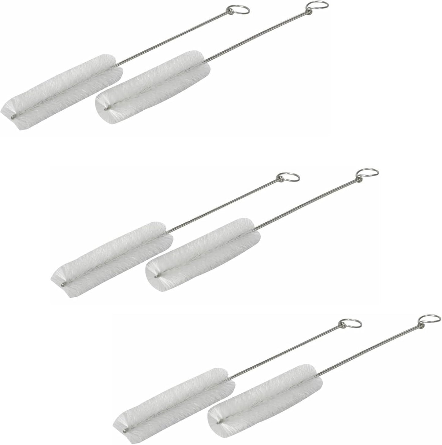 Medline Tracheostomy Sterile Brushes front view showing nylon bristles and stainless steel handle