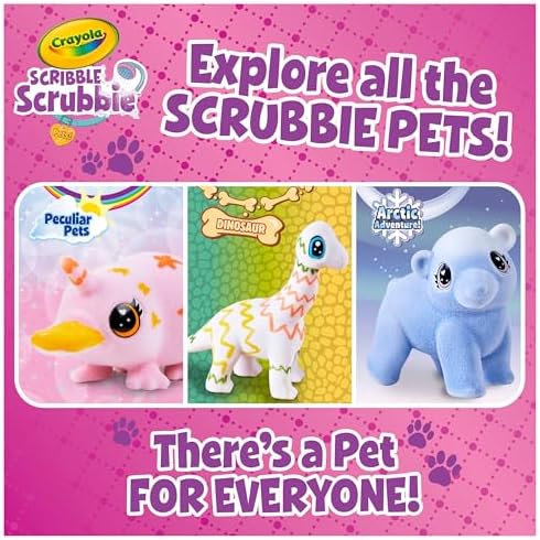 Packaging of the non-toxic Crayola Scribble Scrubbie Pets Tub Set 2.0.