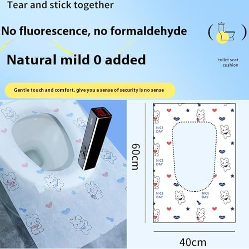 Sealjoyous oversized waterproof public restroom paper sheet layout on western commode