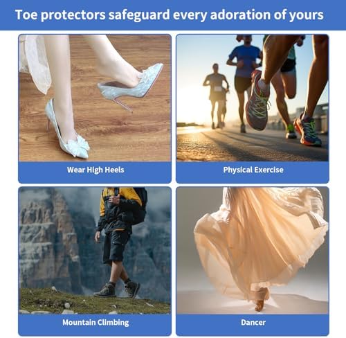 Flexible gel toe covers for friction reduction in athletic footwear