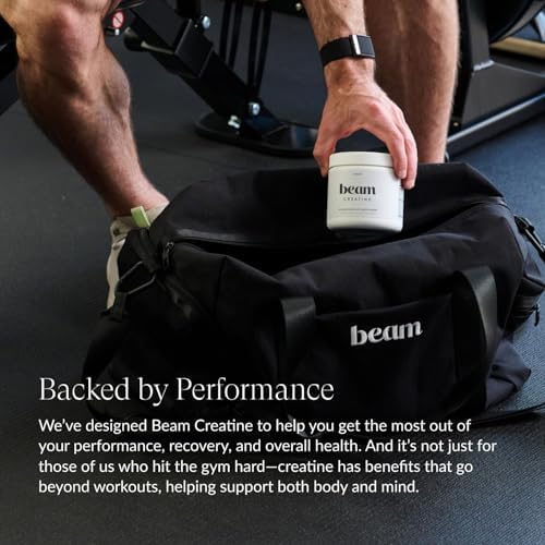 Beam creatine powder packaging details for men and women