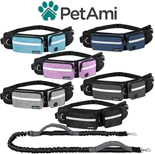PetAmi durable dog walking gear bundle in purple color
