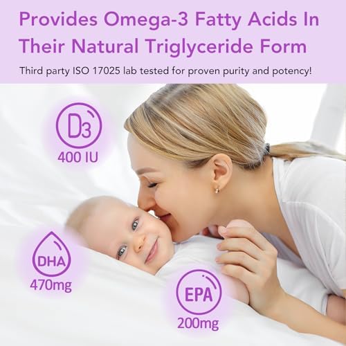 Authentic imported Premom prenatal triglyceride softgels bottle placed on a clean surface.