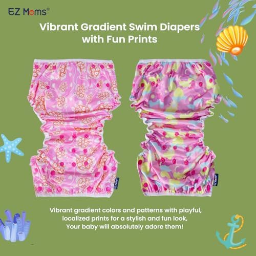 Adjustable snap buttons on Ez Moms swim diaper