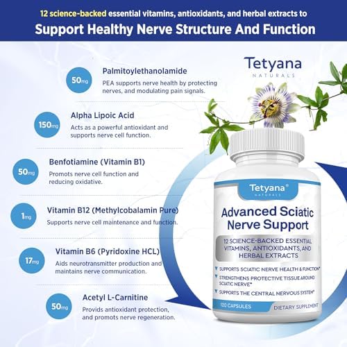 Tetyana Naturals 120 capsules container highlighting the manufactured in USA premium quality guarantee seal