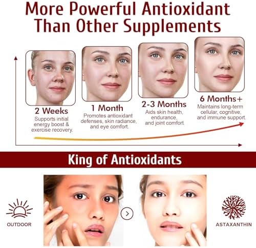 Vita-NuAge Nutrition four month supply bottle of natural astaxanthin antioxidant softgels for whole-body wellness
