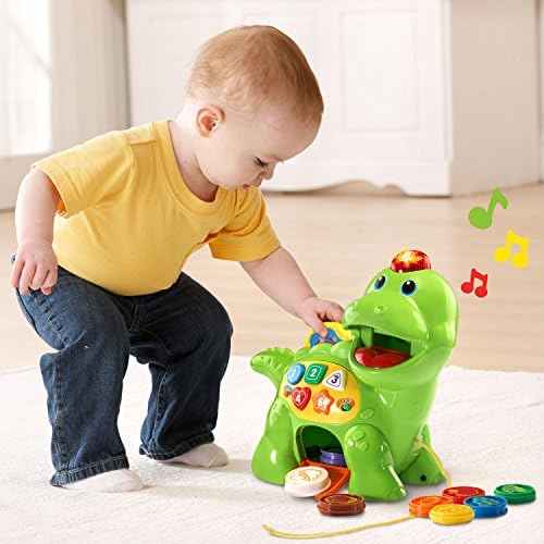 VTech educational dinosaur toy packaging box showing imported USA version