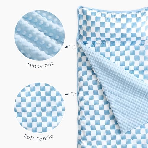 Wake In Cloud boys and girls bedding showing the secure hook and loop fastener
