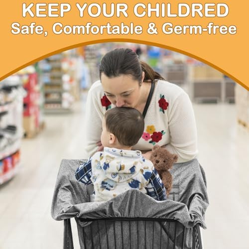 Folded portable baby shopping cart and high chair cover