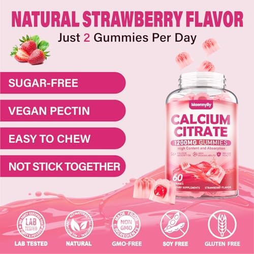 High absorption calcium citrate gummies for adults nutrition facts