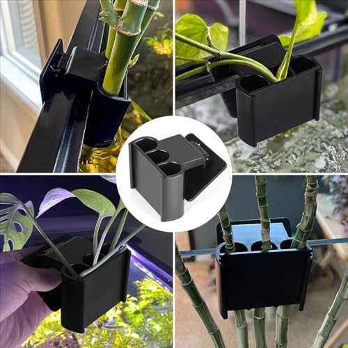 Packaging contents of the 1 pack Ztzfacai black fish tank holder for hydroponic vegetation.