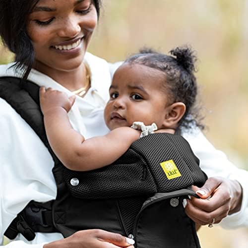 LILLEbaby Complete All Seasons carrier showing wide seat adjustment