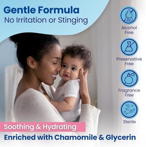 Side view of Dr. Fischer baby wipes box displaying product benefits and usage instructions