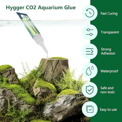 Close up view of the applicator nozzle on the aquascaping superglue tube for precise plant placement.