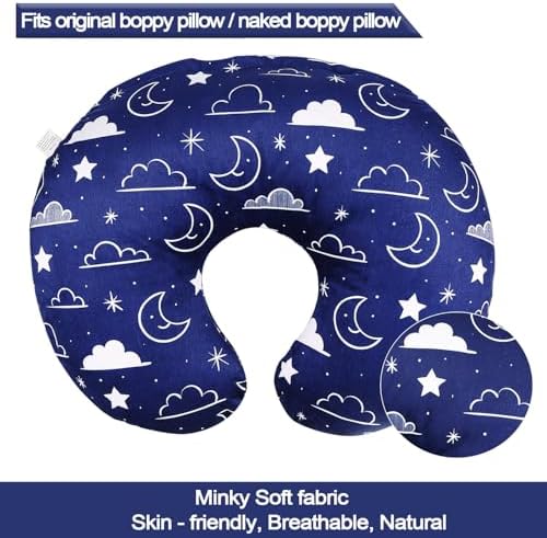 IBraFashion baby nursing pillow slipcover showing soft minky fabric texture