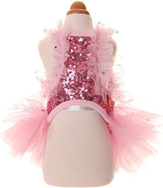 MaruPet pet camisole tutu skirt featuring sequined bodice detail