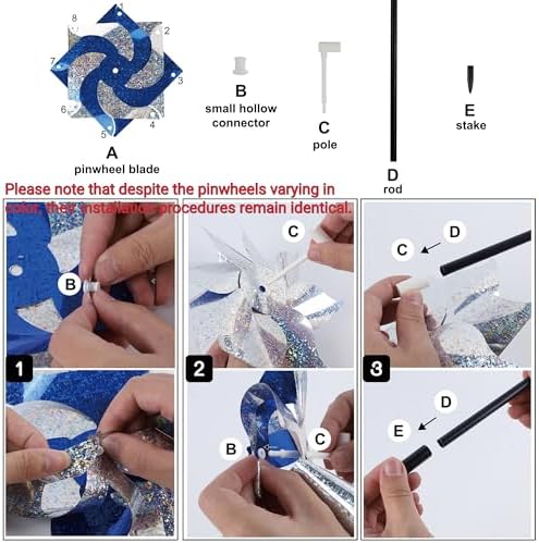 Assembled Hausse bird deterrent pinwheel ready for outdoor use