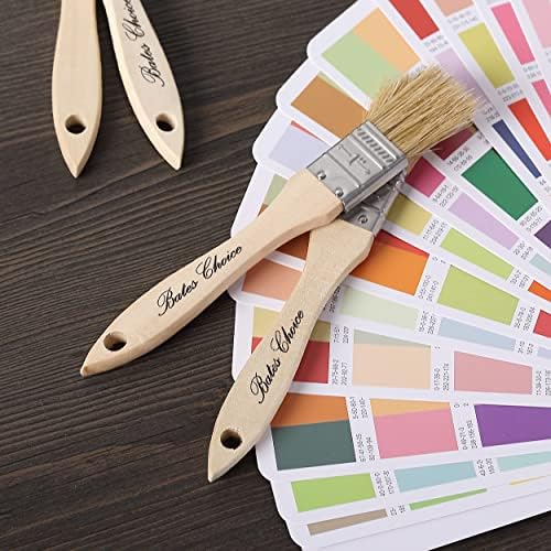 Packaging layout of the imported Bates Choice natural bristle paint brush twelve piece kit.