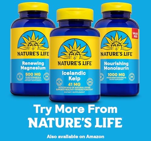 Nature's Life Icelandic Kelp bottle with non-GMO certification label