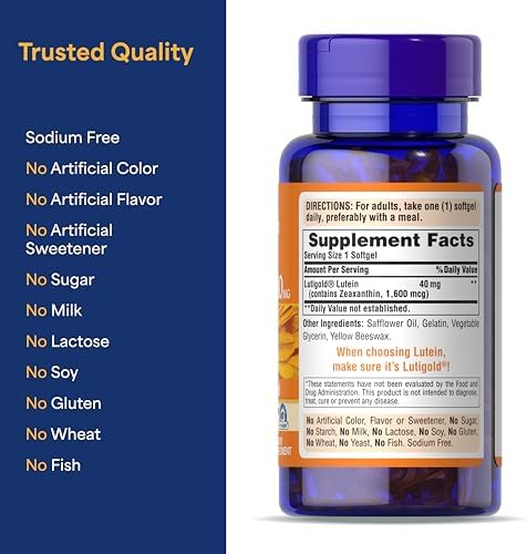 Educational graphic showing Lutein benefits for eye health