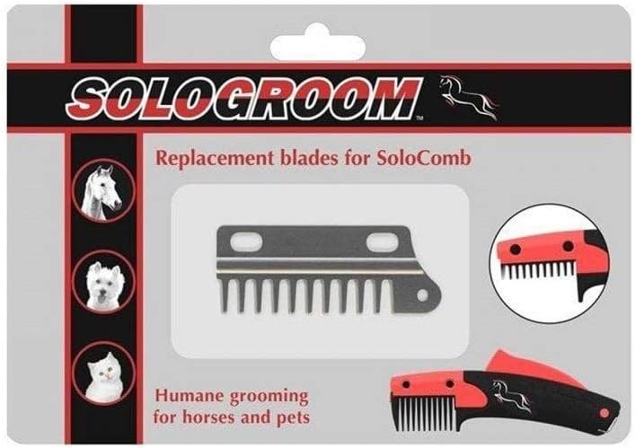 SoloBlade Replacement Blades front view showing the precision stainless steel grooming edge.