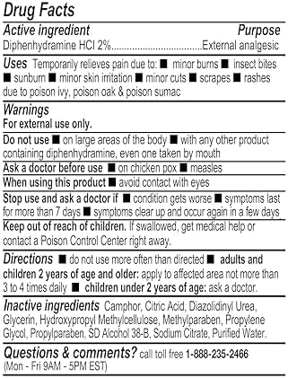 Four fluid ounce tube of premium antihistamine skin ointment for outdoor rashes