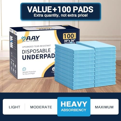 Aay incontinence pads packaging detail showing size and quantity