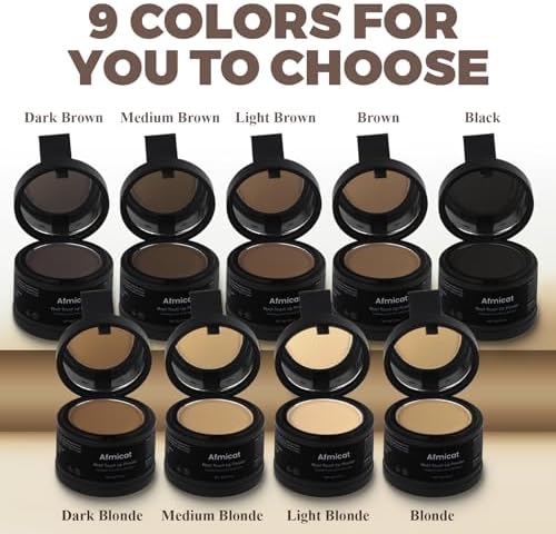 Afmicat light brown hairline powder swatch on skin