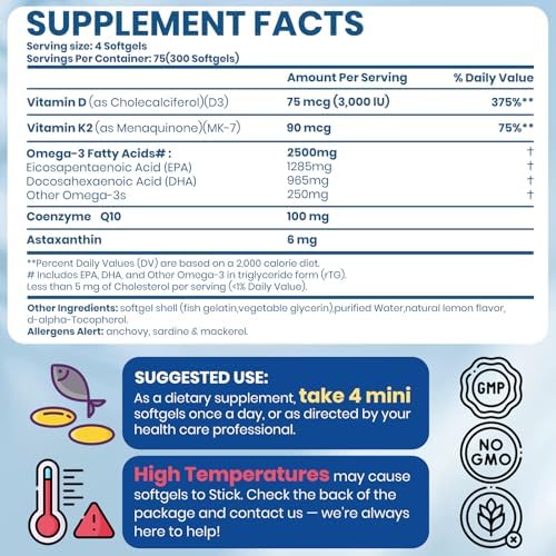 Arofum 300 count lemon flavored gluten-free fish oil supplement bottle