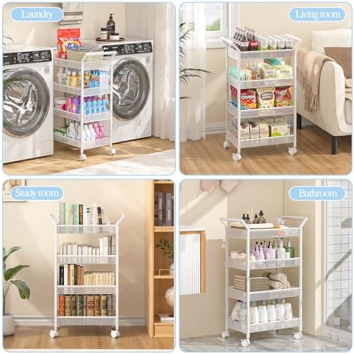 Three-quarter angle of 3IngSeagulls mobile baby supply rack
