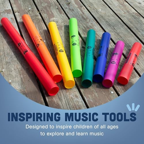Authentic USA imported kids boom whackers diatonic scale percussion set packaging graphics