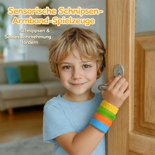 Demonstration of the instant tap-and-wrap feature of the AotBlcer wearable anxiety relief bracelet on a wrist.