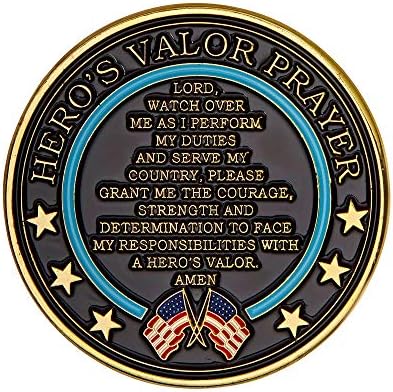 Hero's Valor USCG Challenge Coin inside its clear protective plastic pouch packaging.