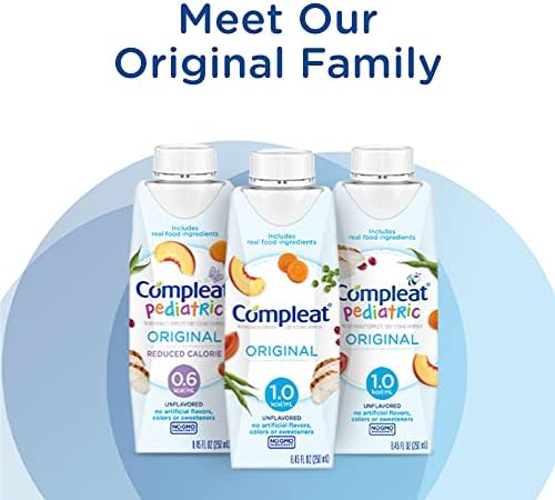 Compleat pediatric real food blend tube feeding liquid case view