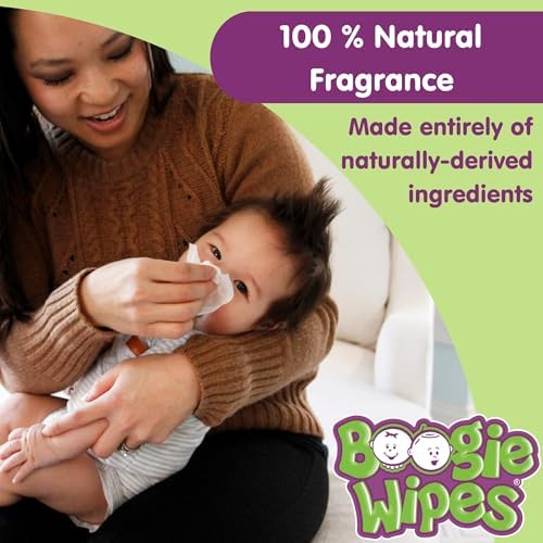 Authentic Boogie infant saline cleansing wipes packaging back instructions label
