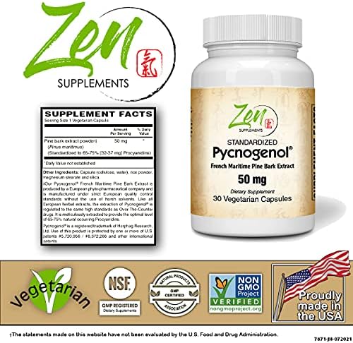 Zen Supplements French Marine Pine Bark extract supplement bottle ideal for daily cellular inflammation defense.