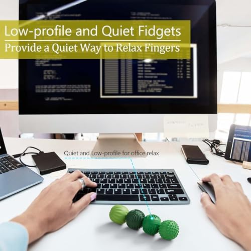 Silicone Magnetic Balls Fidget Toys for Adults & Teens,4PCS Stress Relief Sensory Toys for Autism ADHD Anxiety,Fun Textures Gadgets,Office Desk Toy,Stocking Stuffers for Women Men Teen Gift - Image 8
