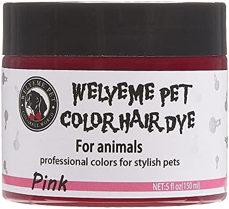 Welyeme bright pink pet hair dye for creative grooming