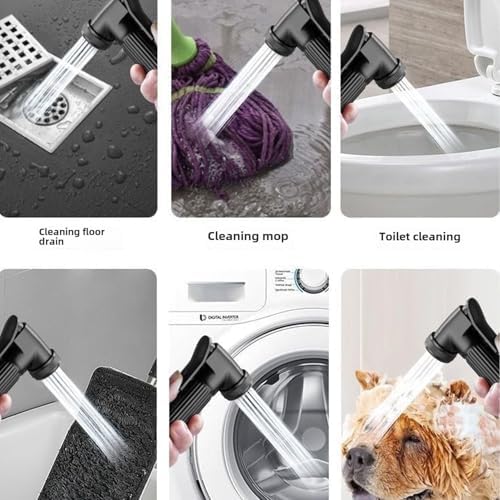 Easy install stainless steel toilet bidet sprayer set