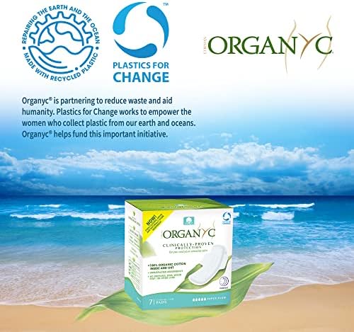 Side view of Organyc 2.0 super absorbency pads for heavy flow.