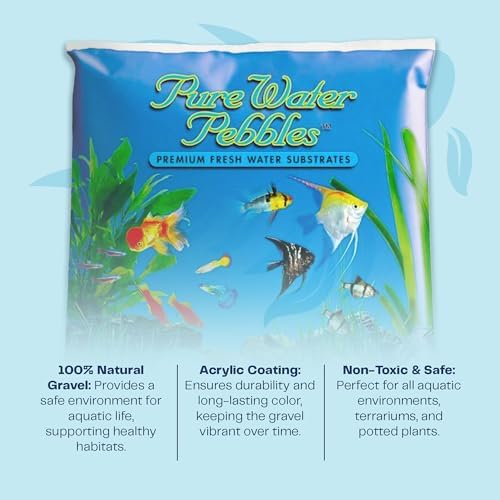 Non-toxic acrylic coated gravel for aquarium landscaping and filtration