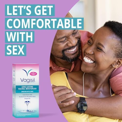 Vagisil Prohydrate gel packaging showing hyaluronic acid ingredient for vaginal dryness relief.