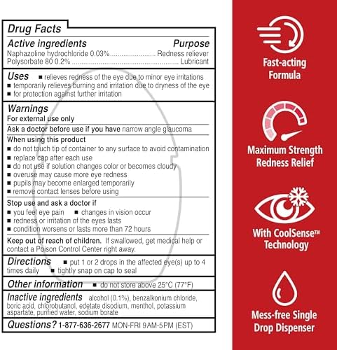 Authentic imported Rohto redness relief lubricant eye drops packaging graphic visualization.
