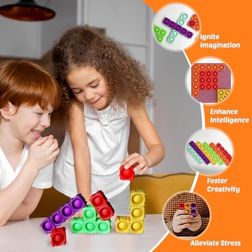 Candisplay brand premium silicone fidget bricks packed cleanly in their original retail presentation layout.
