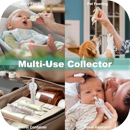 Tenmonth reusable breastfeeding essentials package open to reveal the twelve individual silicone syringes