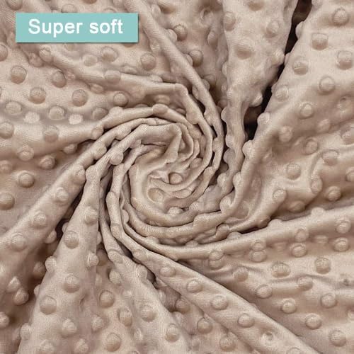Detailed close up of soft minky dot texture on nursing pillow cover