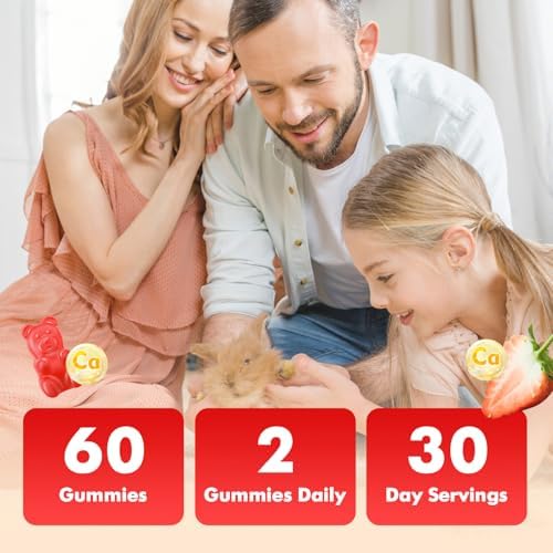 Vcchuyh calcium citrate gummies daily health support bottle