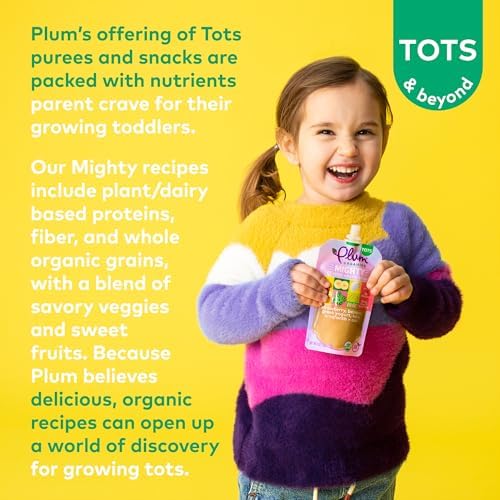 Group shot of Plum Organics Mighty 4 organic toddler food