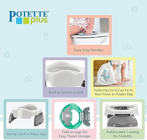 Kalencom Potette Plus folded for travel inside a diaper bag