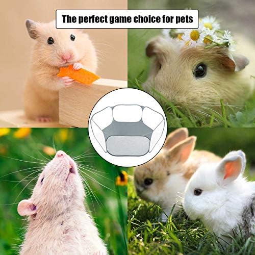 Small Animals Tent,Reptiles Cage,Breathable Transparent Pet Playpen Pop Open Outdoor/Indoor Exercise Fence,Portable Yard Fence (Grey) - Image 8